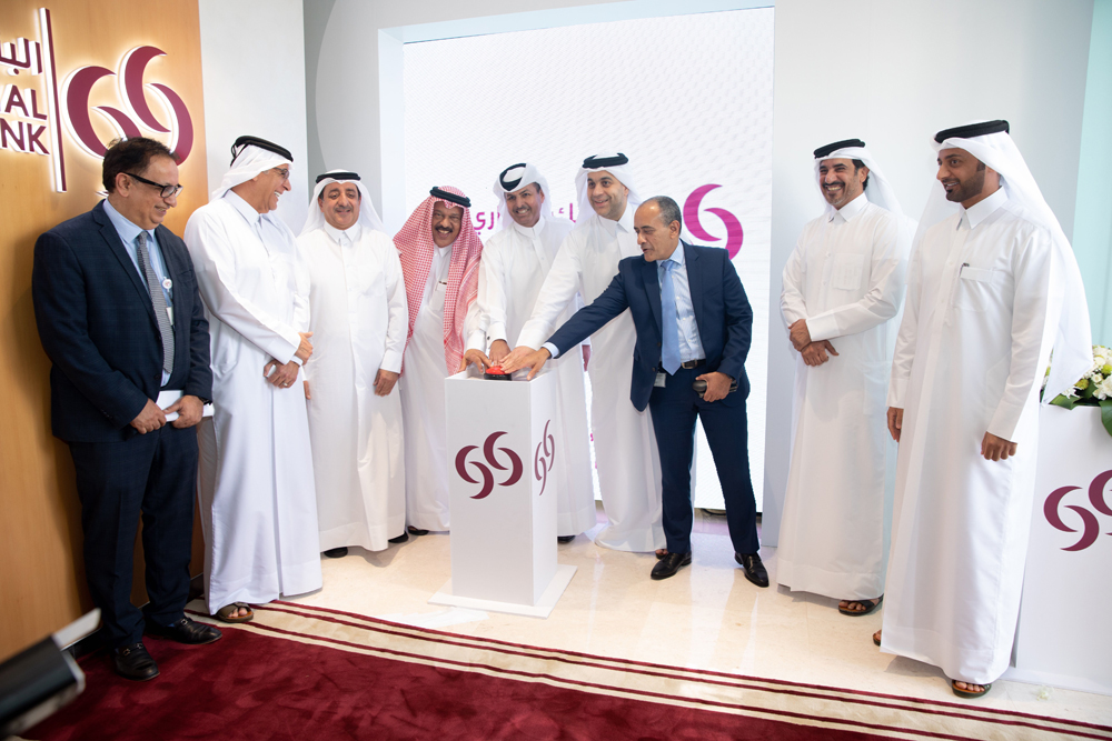 Commercial Bank Board members, officials and dignitaries inaugurate the new branch.