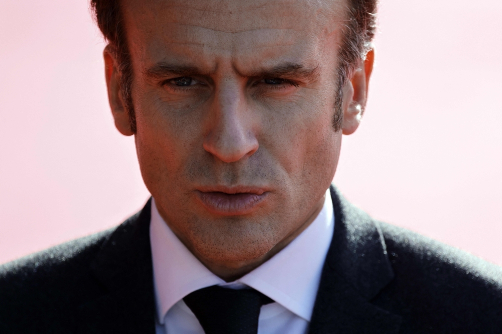 File photo of French President Emmanuel Macron.