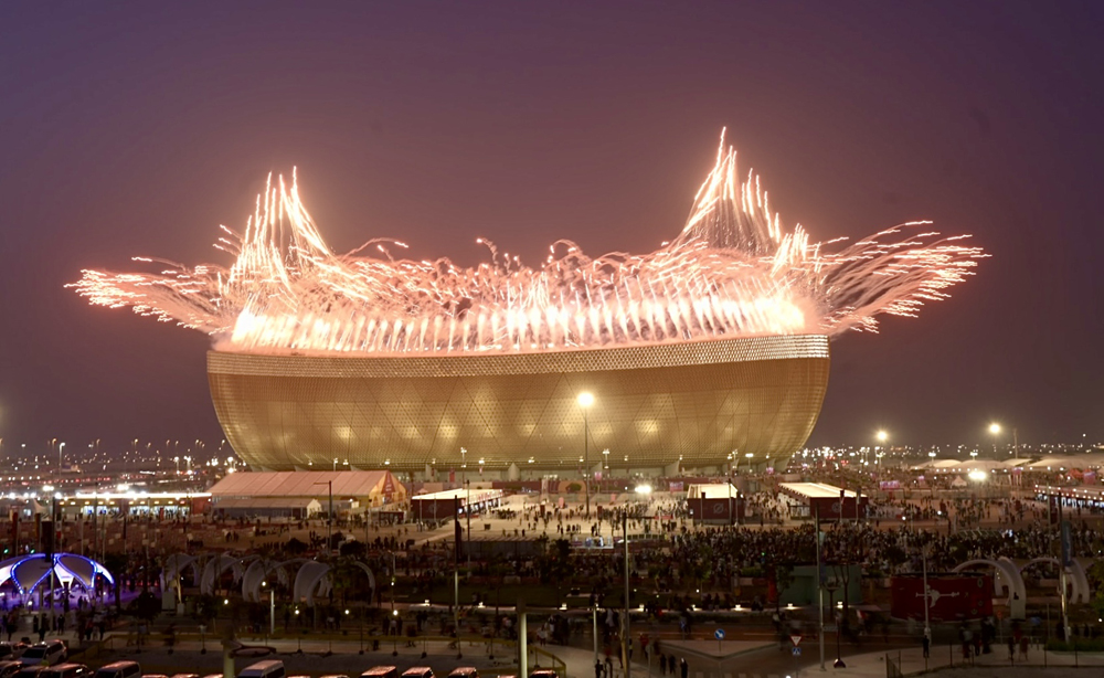 Firework at the Lusail Stadiun.  