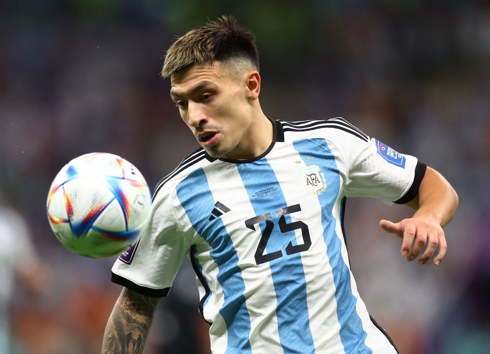 Argentina's Lisandro Martinez in action during the  FIFA World Cup Qatar 2022 quarter final match against the Netherlands at Lusail Stadium, Lusail, Qatar, on December 9, 2022. File Photo / Reuters