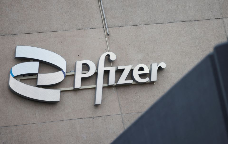 Pfizer company logo is seen at a Pfizer office in Puurs, Belgium, December 2, 2022. File Photo / Reuters
