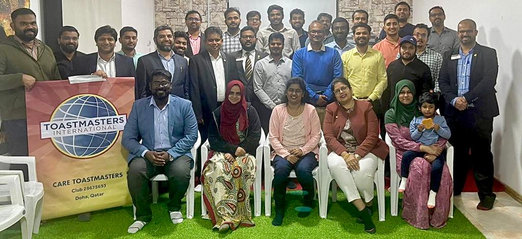 Members of CARE Toastmasters Club during the launch ceremony. 