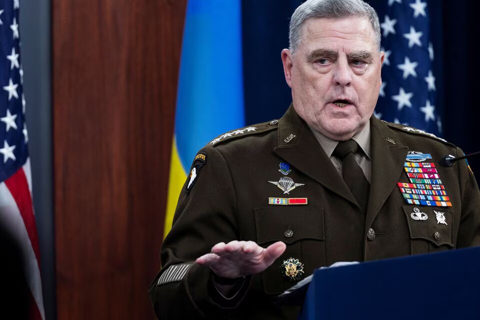 US Joint Chiefs Chair Army General Mark Milley speaks during a news briefing after participating a virtual Ukraine Defense Contact Group meeting at the Pentagon in Arlington, Virginia, US, on November 16, 2022. File Photo / Reuters
