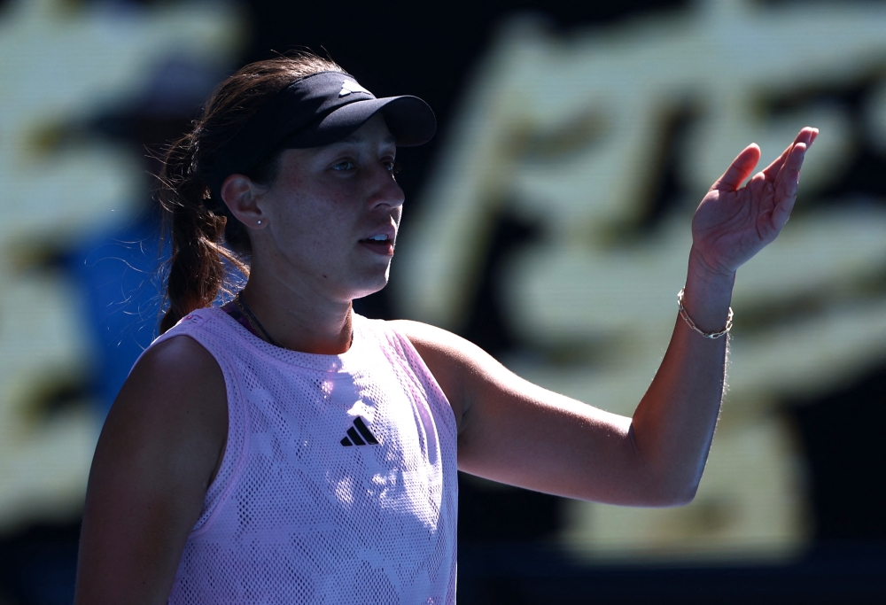 January 20, 2023 Jessica Pegula of the U.S. celebrates winning her third round match against Ukraine's Marta Kostyuk REUTERS/Hannah Mckay