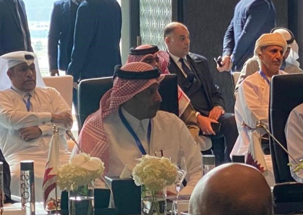 Mansour Ajran Al Buainain, Director of Doha Municipality, and other officials during ATO meeting in Kuwait yesterday.