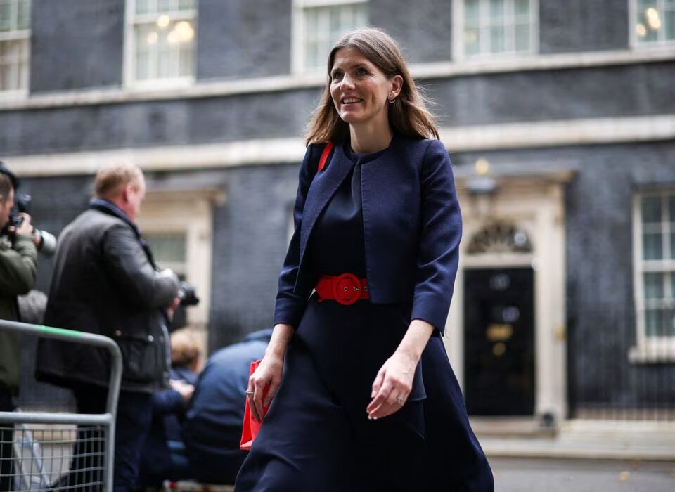 British Secretary of State for Digital, Culture, Media and Sport Michelle Donelan walks outside Number 10 Downing Street on the day of cabinet meeting, in London, Britain, on October 26, 2022. File photo / Reuters
