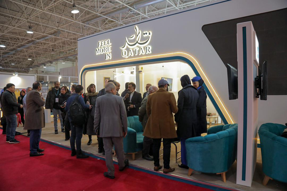 Qatar Tourism's booth at the Tehran International Tourism Exhibition being held in Iran.