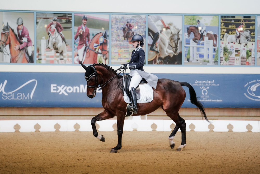 Sheikha Aljohra Al Thani performs with Givenchy Utopia.