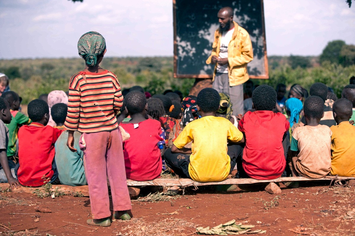 Children taking part in an Education Above All Foundation project.