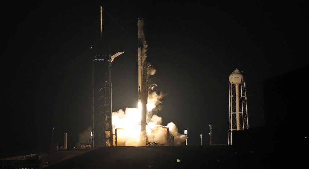 A SpaceX Falcon 9 rocket with the Crew Dragon spacecraft lifts off from launch pad 39A at the Kennedy Space Center on March 02, 2023 in Cape Canaveral, Florida. Photo by RED HUBER / GETTY IMAGES NORTH AMERICA / Getty Images via AFP