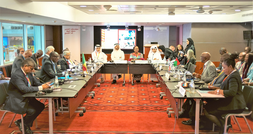 Participants during the ministerial roundtable discussion by Education Above All Foundation (EAA) and Qatar Fund For Development (QFFD).