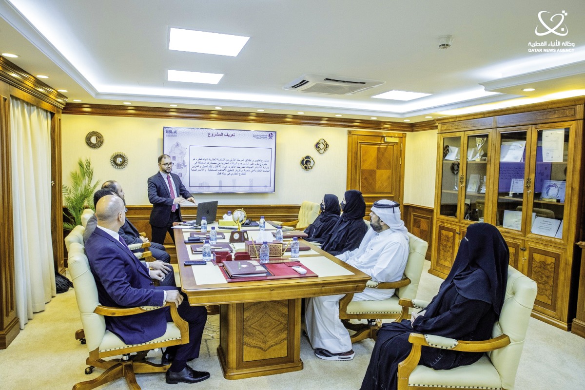 Officials during the launch of first phase of Qatar’s real estate platform.