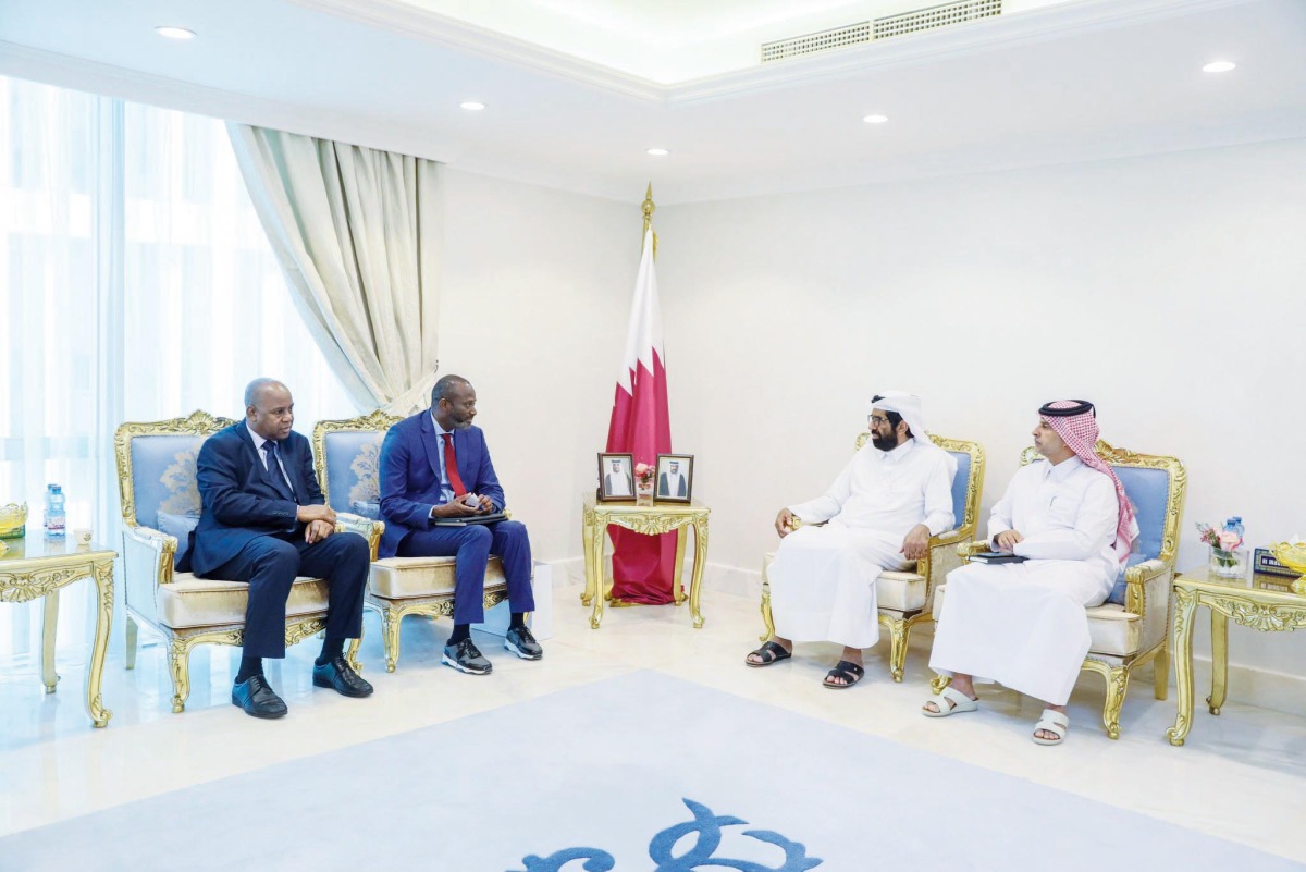 President of the Planning and Statistics Authority H E Dr. Saleh bin Mohammed Al Nabit meeting with Director-General of National Statistics and Demography of the Republic of Senegal H E Aboubacar Sedikh Beye and the accompanying delegation.