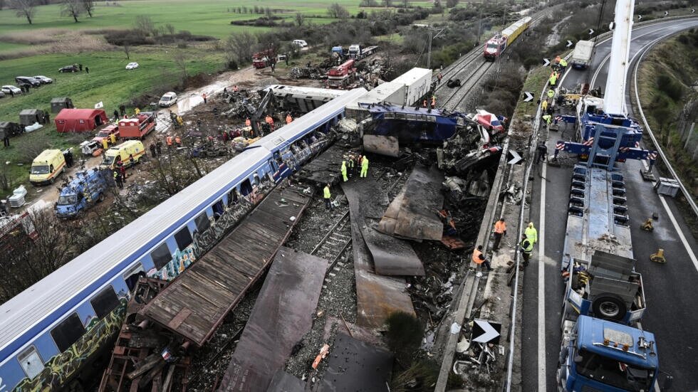 The February 28 crash in central Greece was the country's worst rail disaster. File photo / AFP