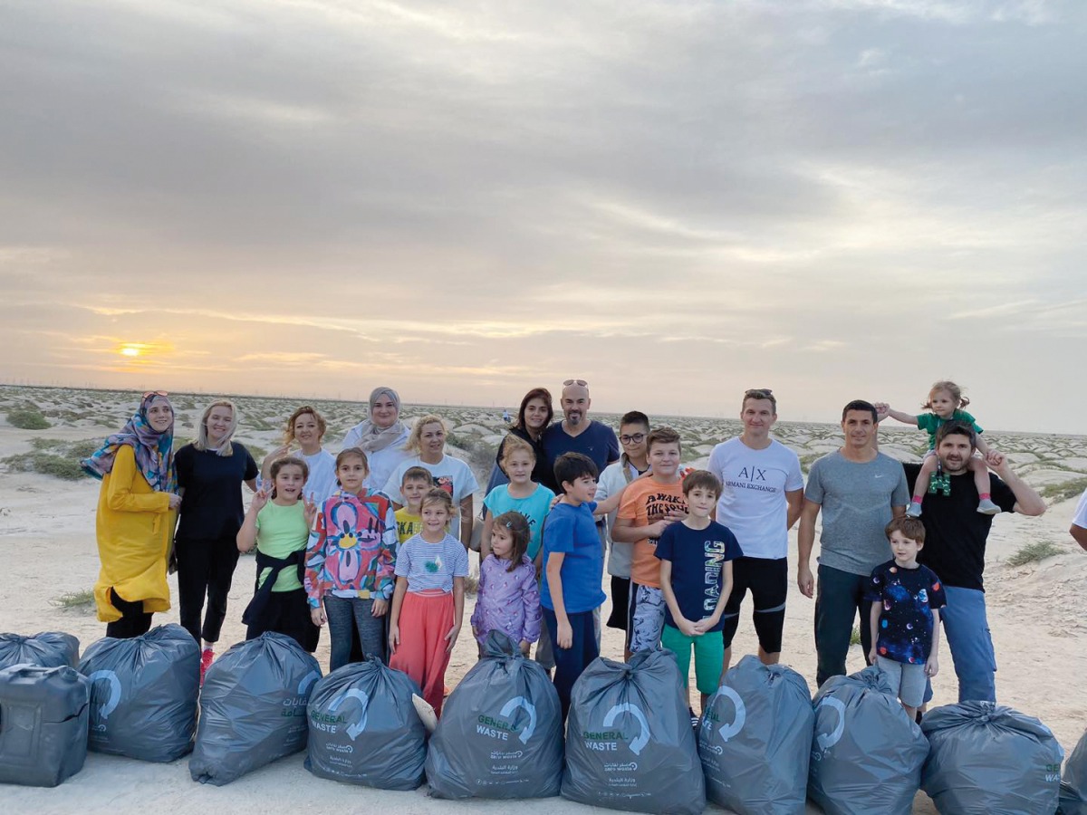 The Bosnian and Herzegovina community clean-up campaign team during the event on Thursday.