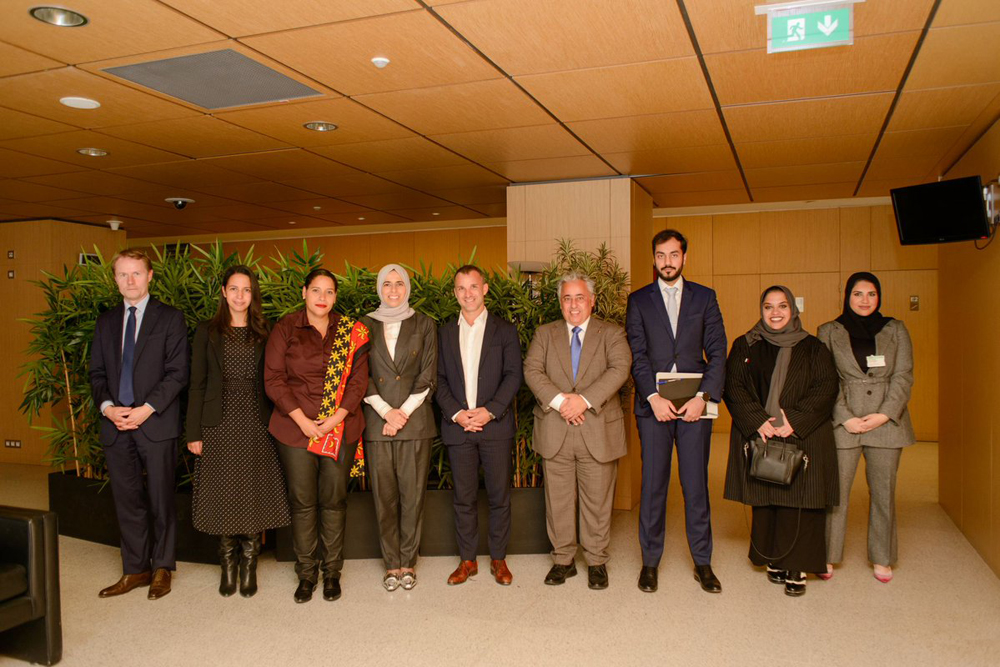 Minister of State for International Cooperation at the Ministry of Foreign Affairs H E Lolwah bint Rashid Al Khater with members of the Qatari-French Friendship Committee in the French Parliament.