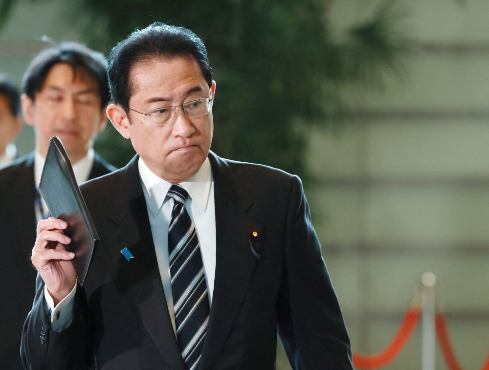 Japan's Prime Minister Fumio Kishida in Tokyo on May 29, 2023. (Photo by JIJI Press / AFP) 
