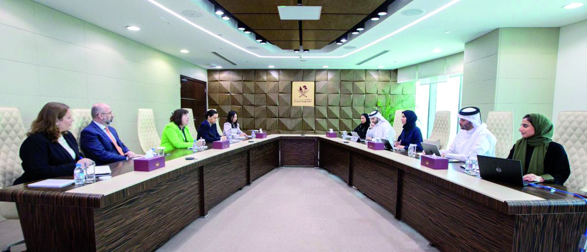 Minister of State for International Cooperation H E Lolwah bint Rashid Al Khater meeting Special Representative of UN Secretary-General for Children and Armed Conflict, H E Virginia Gamba, yesterday.
