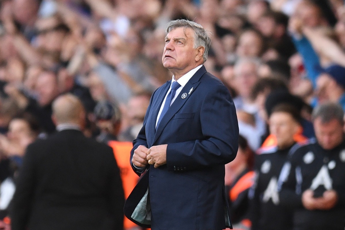 Leeds United's English head coach Sam Allardyce reacts during the English Premier League football match between Leeds United and Tottenham Hotspur at Elland Road in Leeds, northern England on May 28, 2023. Photo by Oli SCARFF / AFP