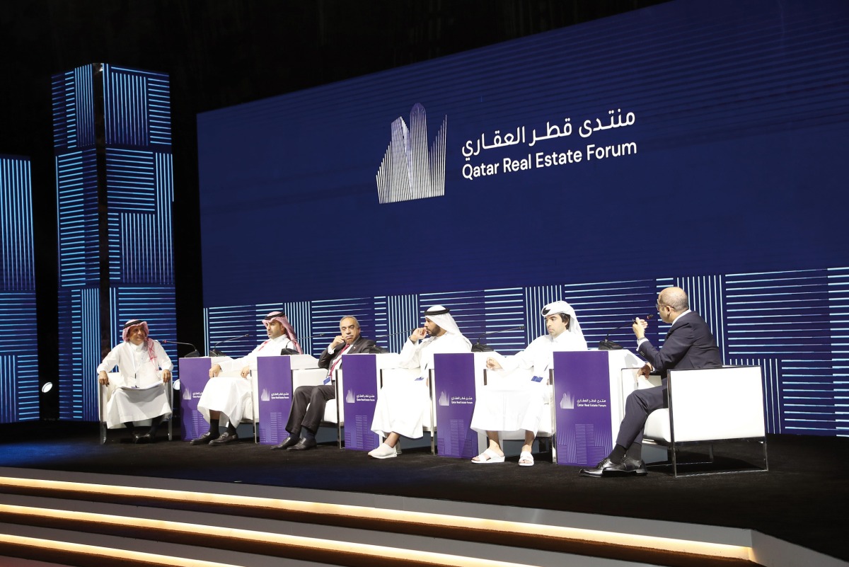 Experts during the panel discussion at the Qatar Real Estate Forum held yesterday in Sheraton Doha.