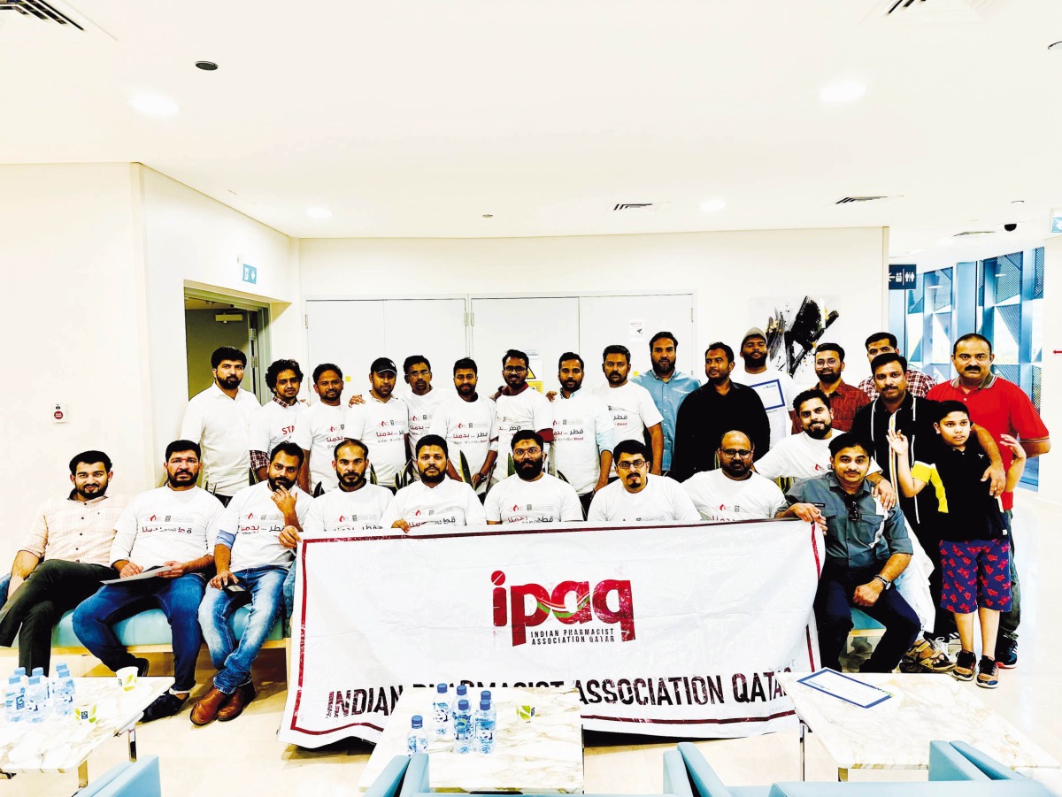 IPAQ members during the blood donation drive.