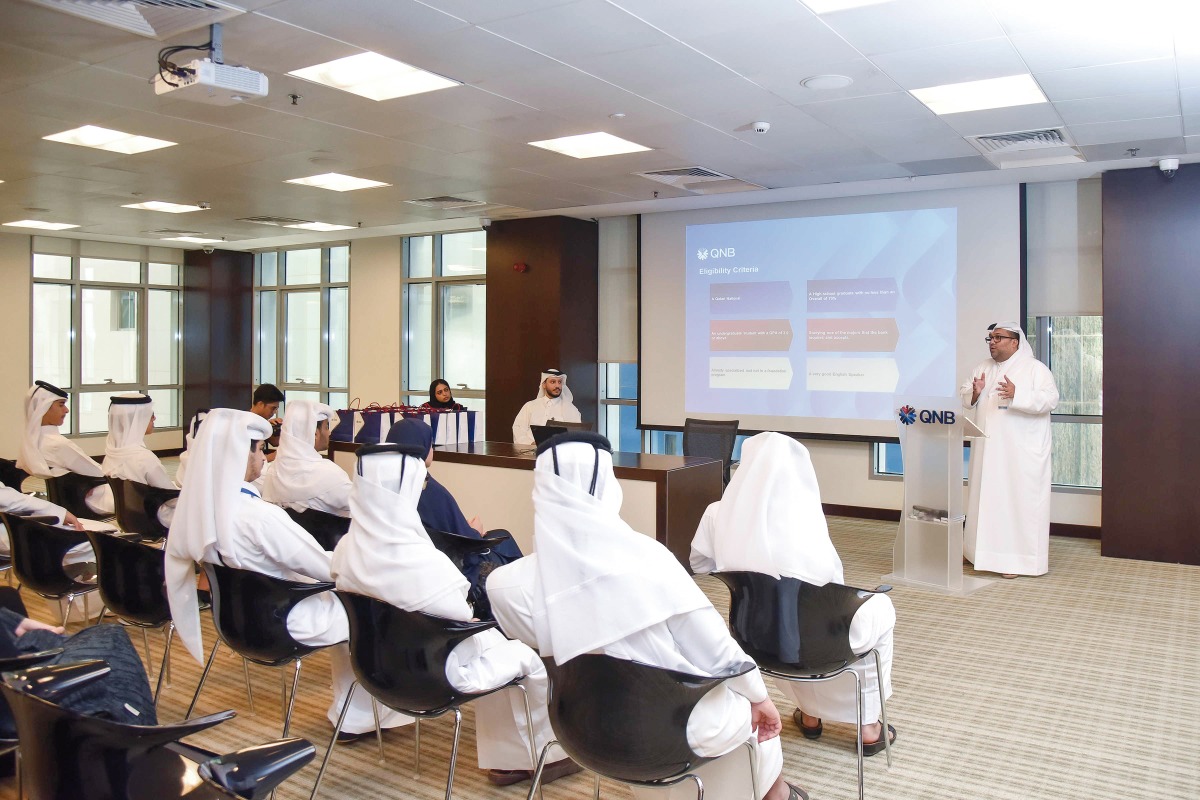 Students attending a session as part of the ‘Future Assets Program’ aimed to broaden high school students and graduates’ knowledge about the financial sector.