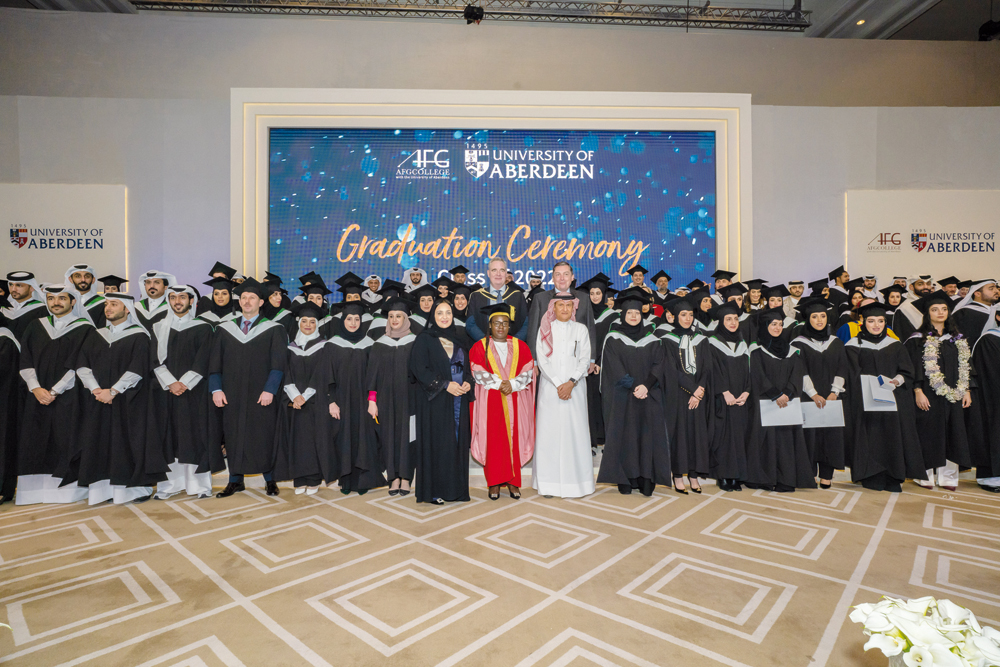 Graduates with officials, faculty and guests during graduation of Class of 2022. 