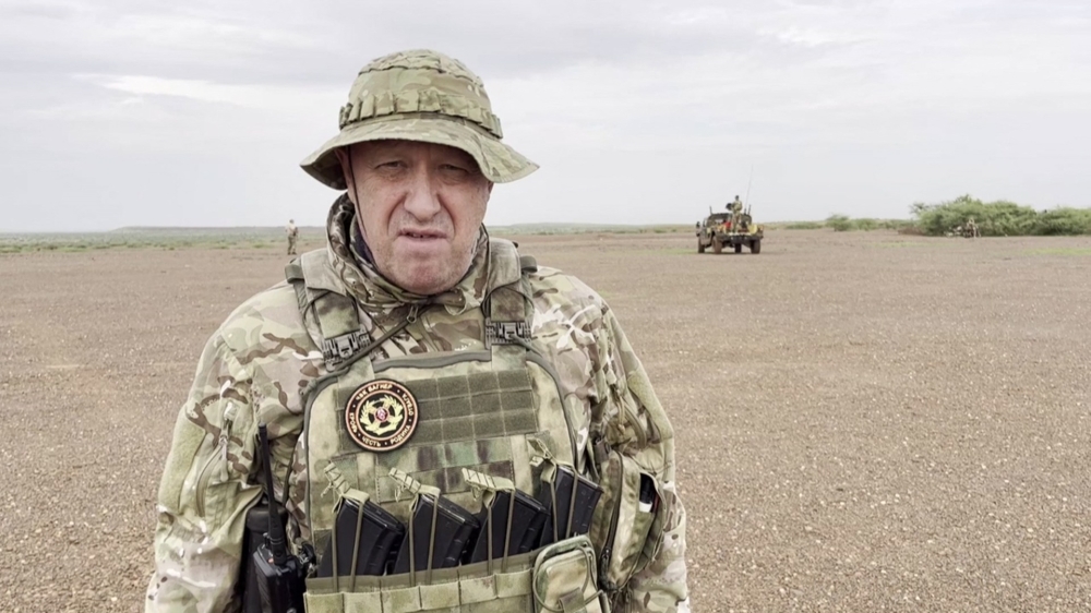 This frame grab taken from a video on the Telegram account of razgruzka_vagnera on August 22, 2023, shows the leader of Russia's Wagner mercenary group Yevgeny Prigozhin as he addresses the camera at an undisclosed location. (Photo by HANDOUT / TELEGRAM / @ razgruzka_vagnera / AFP)
