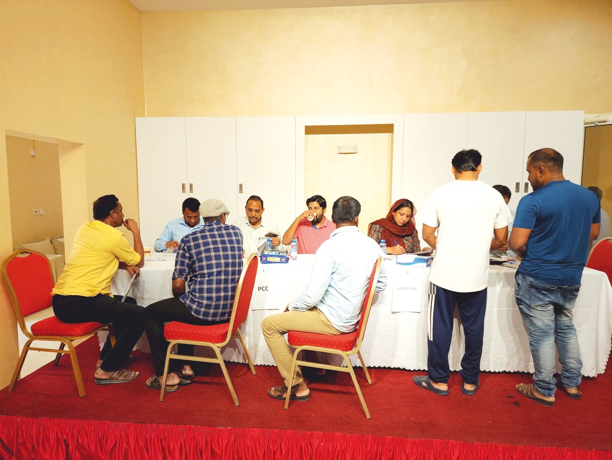 Officials provide consular services to Indian expatriates in Al Khor.