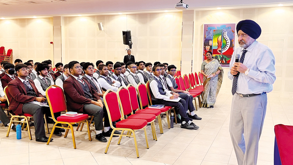 Birla Public School students during a session on accountancy.