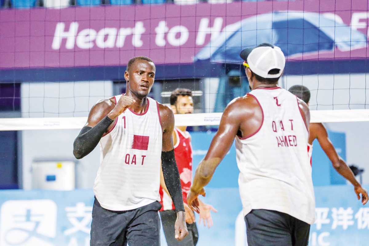 Qatar’s top beach volleyball pair of Cherif Younousse and Ahmed Tijan will target a place in Thursday’s gold medal match as they meet their Kazakhstan counterparts in the semi-finals today.