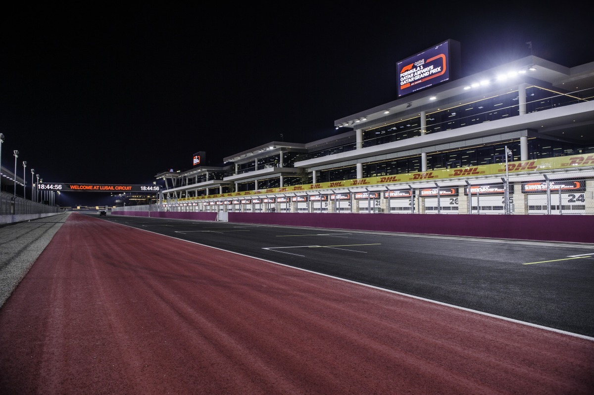A general view of the remodelled Lusail International Circuit which will host the Formula 1 Qatar Airways Qatar Grand Prix. 