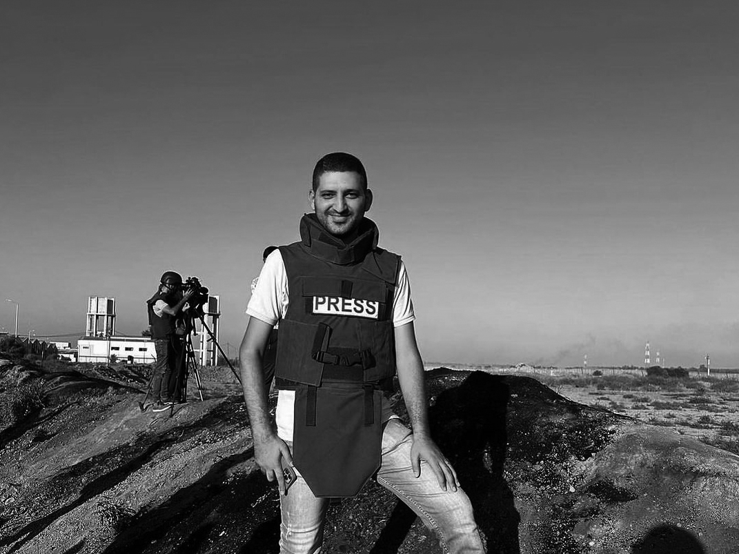Palestinian journalist Rushdi Sarraj. Photo credit: Instagram / @wissamgaza
