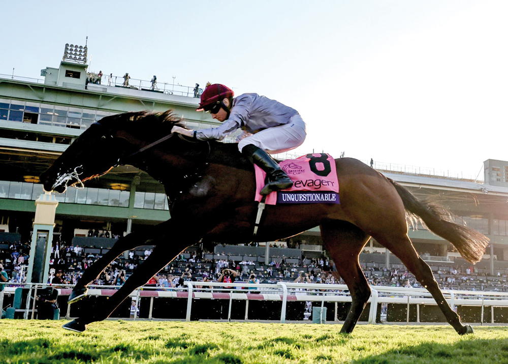 Frankie Dettori and Unquestionable on their way to victory.