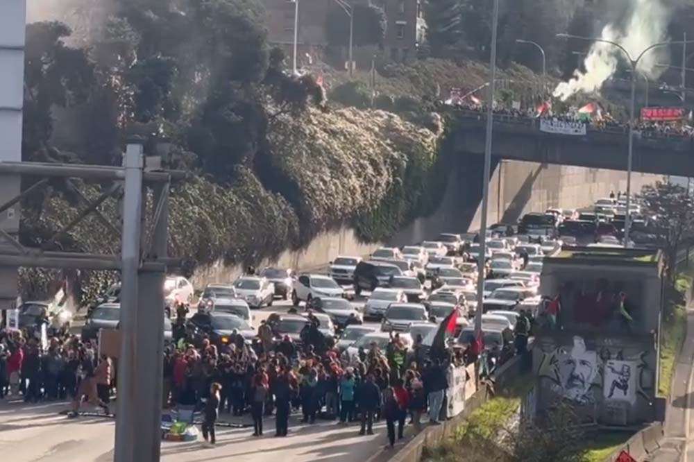 Screenshot of a video shared on X 