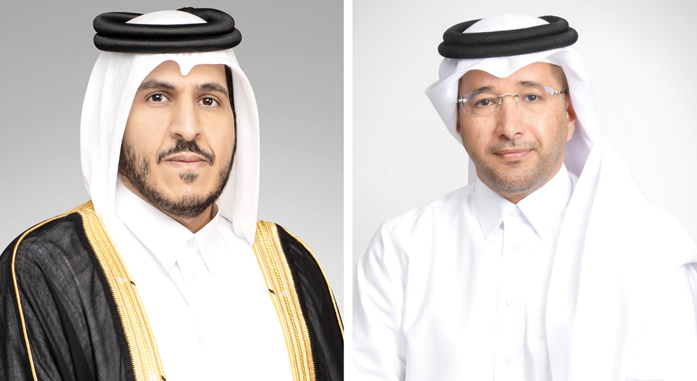 From left: Masraf Al Rayan Chairman of the Board H E Sheikh Mohammed bin Hamad bin Qassim Al Thani, and Masraf Al Rayan Group Chief Executive Officer Fahad bin Abdulla Al Khalifa