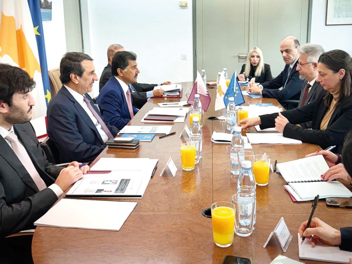 MoFA Secretary-General  H E Dr. Ahmed bin Hassan Al Hammadi and his Cypriot counterpart H E Dr. Kyriakos Kouros during the consultations along with their respective teams.
