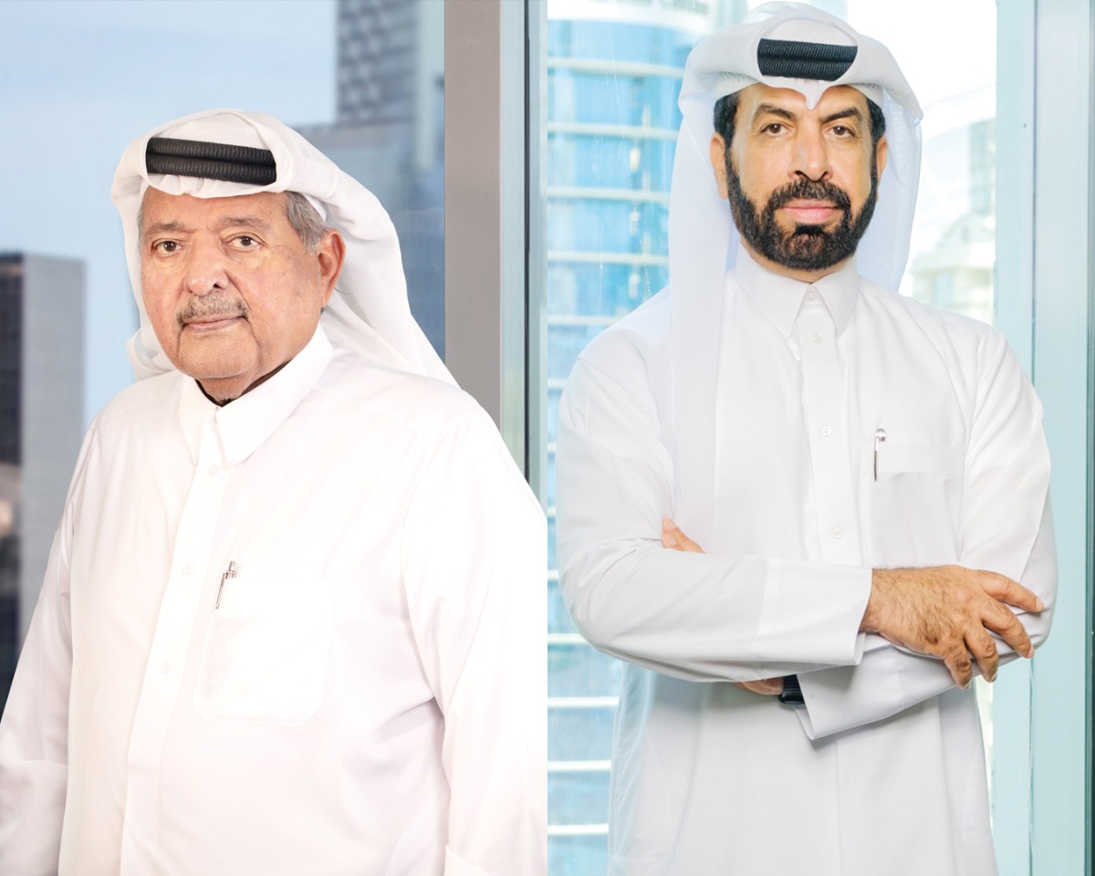 Aamal Chairman Sheikh Faisal bin Qassim Al Thani (left) and Aamal CEO Rashid bin Ali Al Mansoori
