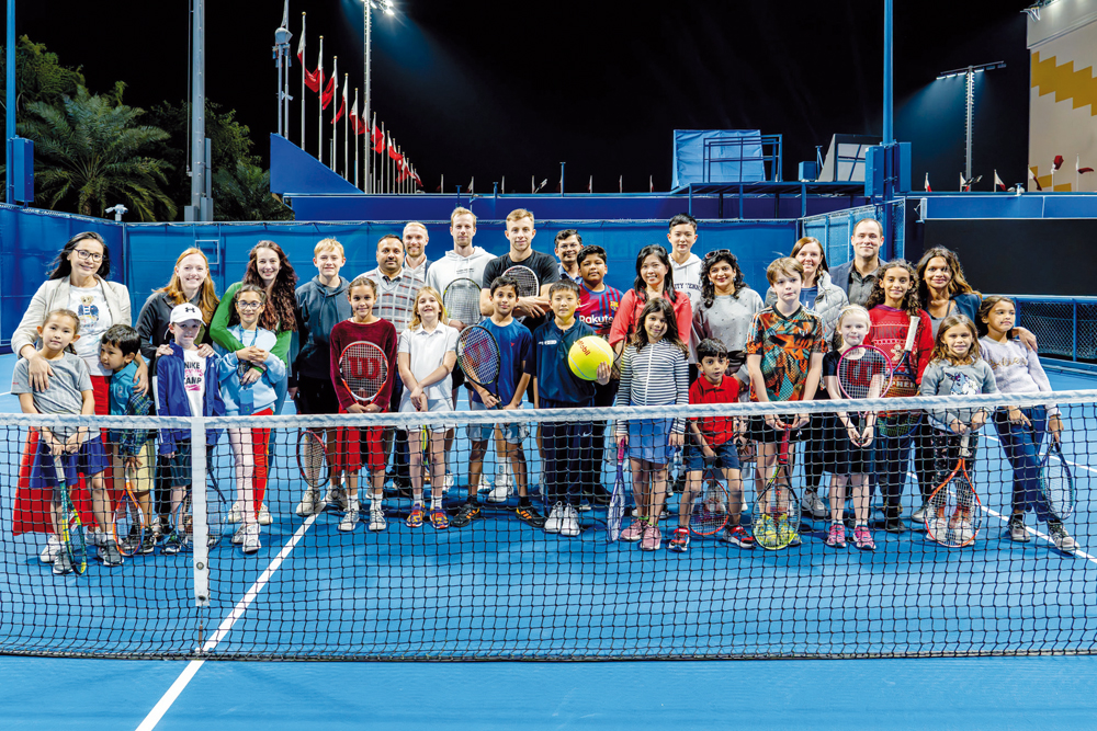 Tallon Griekspoor and Botic van de Zandschulp led this year’s kids clinic.
