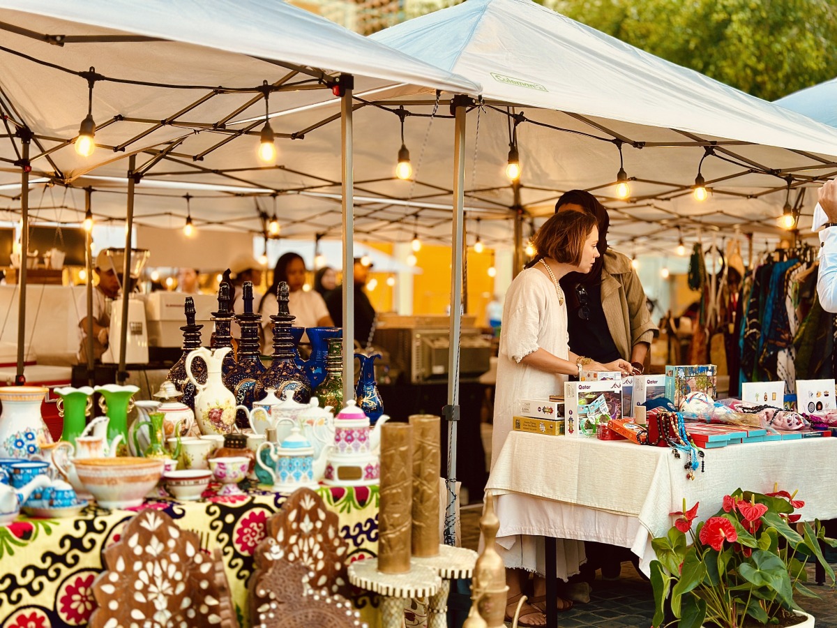 A stall in the Good Finds Market at Doha Fire Station. Photos by Alexandra Evangelista/ The Peninsula