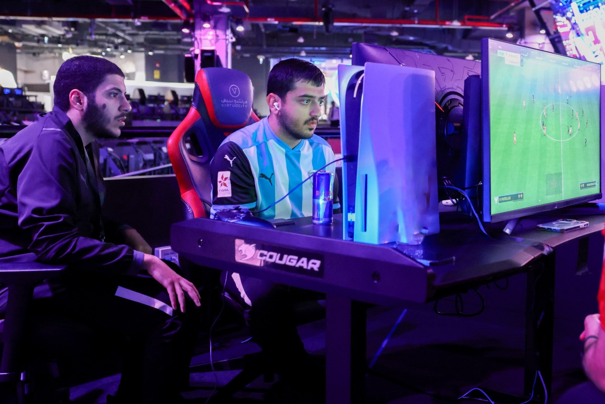 Al Wakrah players during the final of the Electronic Qatar Stars League.