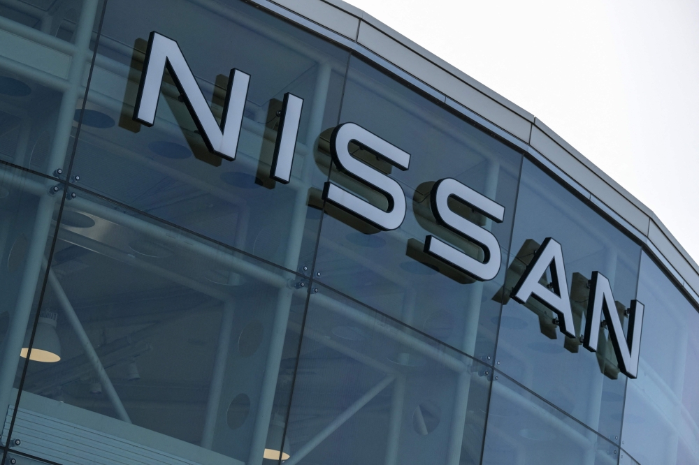 This photo shows a general view of the exterior of the guest hall at the entrance to the Nissan Motor Tochigi plant, the company's largest in Japan, during a media tour in Kaminokawa, Tochigi prefecture, some 105 kms (65 miles) north of Tokyo on December 8, 2023. Photo by Richard A. Brooks / AFP