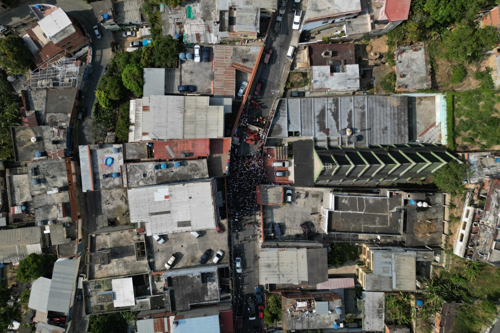Venezuela aerial view of Caracas' Petare neighborhood on March 29, 2024. Photo by Federico PARRA / AFP