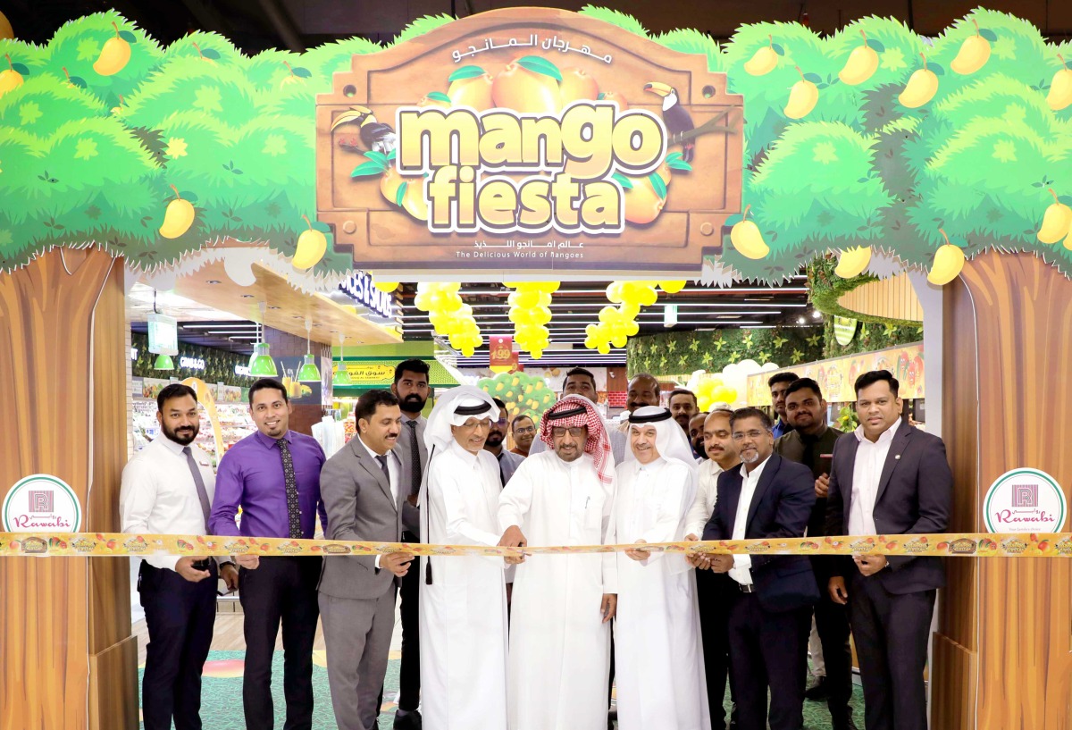 Managing Director of Al Rawabi Group MP Mohammed Abdullah, Executive Director of Al Rawabi Group Ajmal Abdullah, and General Manager of Al Rawabi Group Kannu Baker inaugurating Mango Fiesta.