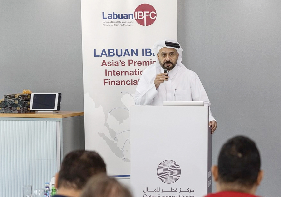 QFC CEO, Yousuf Mohamed Al Jaida speaking to the participants during the masterclass.