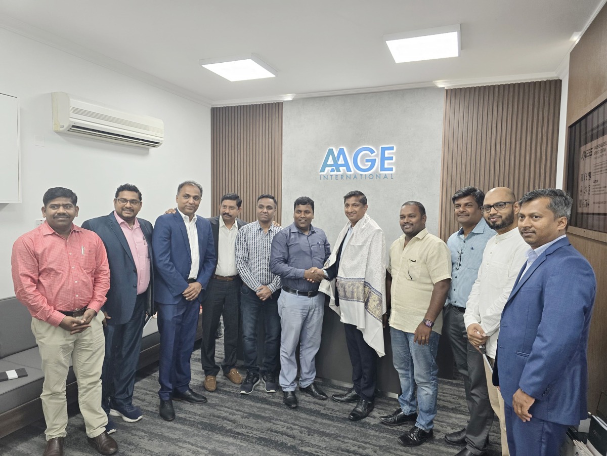 Officials from Executive Committee of Rise Qatar and GTEF during their visit to AAGE International new office.