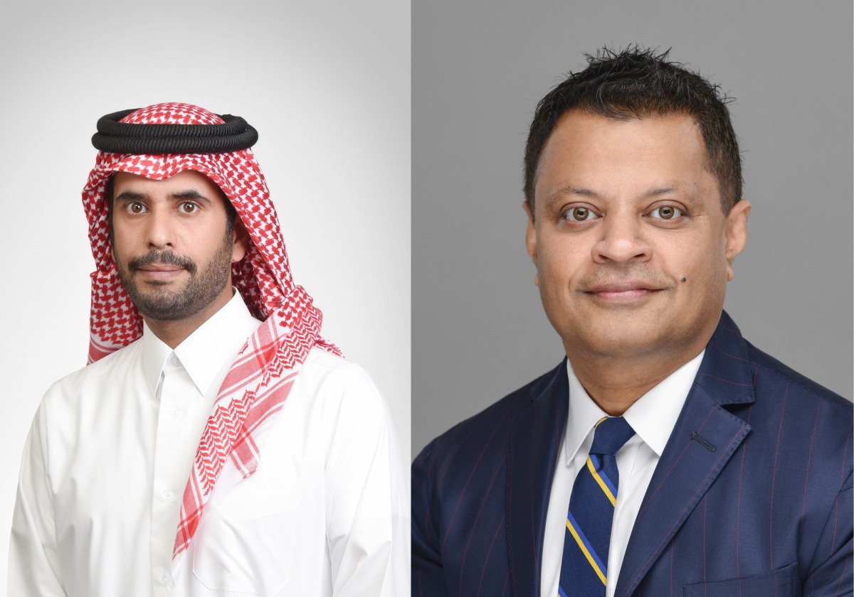 Sheikh Abdulla bin Fahad bin Jassim bin Jaber Al Thani (left), GWC Managing Director and Ranjeev Menon, GWC Group CEO