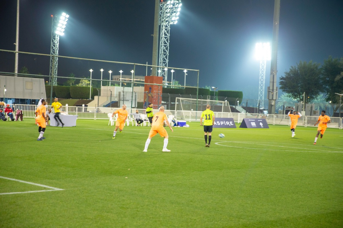Players in action during a match as part of Ramadan Sports Festival. 