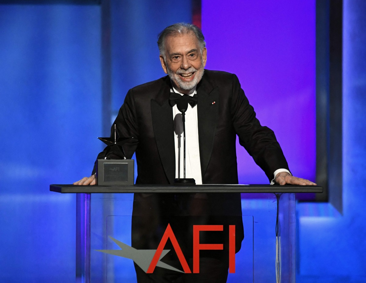 Honoree Francis Ford Coppola speaks onstage during the AFI Life Achievement Award Ceremony honoring Francis Ford Coppola at Dolby Theatre on April 26, 2025 in Hollywood, California. Photo by Alberto E. Rodriguez / GETTY IMAGES NORTH AMERICA / Getty Images via AFP