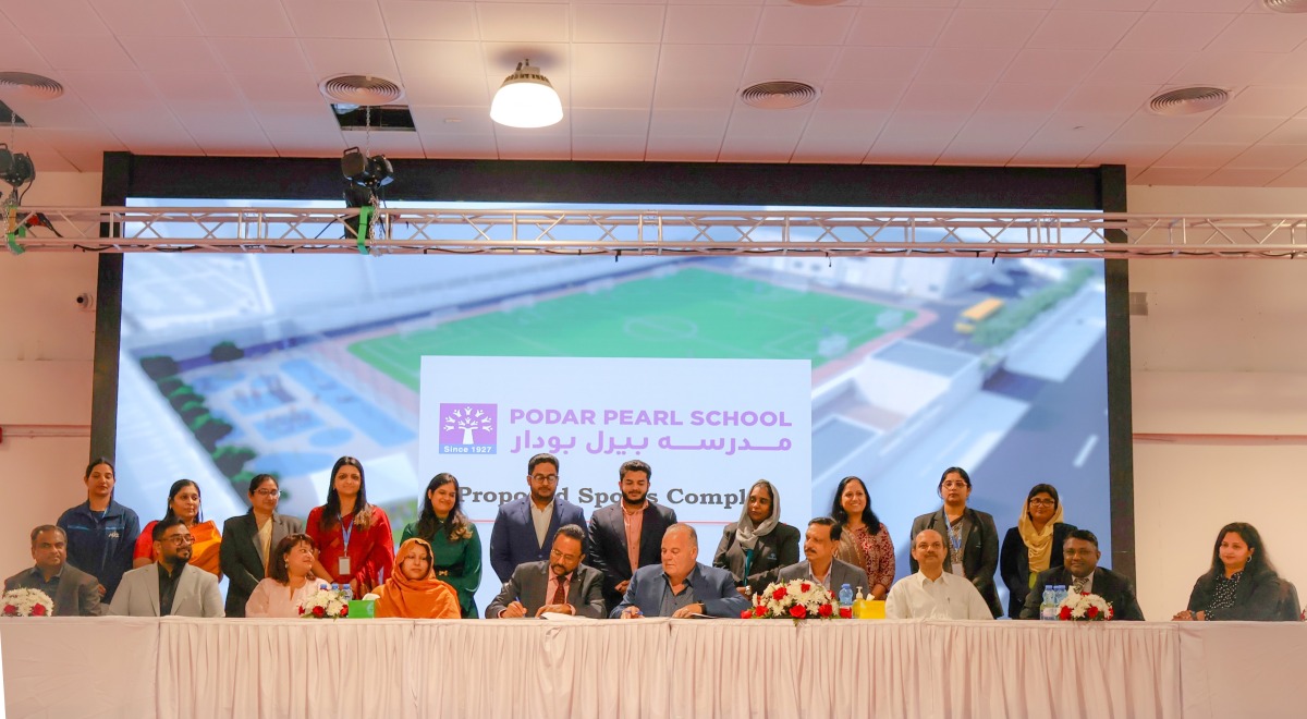  Podar Pearl School officials during the launch of the Sports Complex.